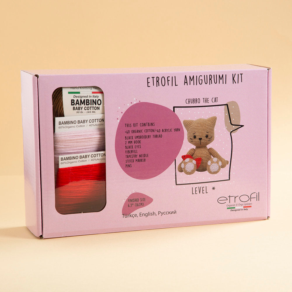 Etrofil Kedi Churro Amigurumi Kiti - AB001